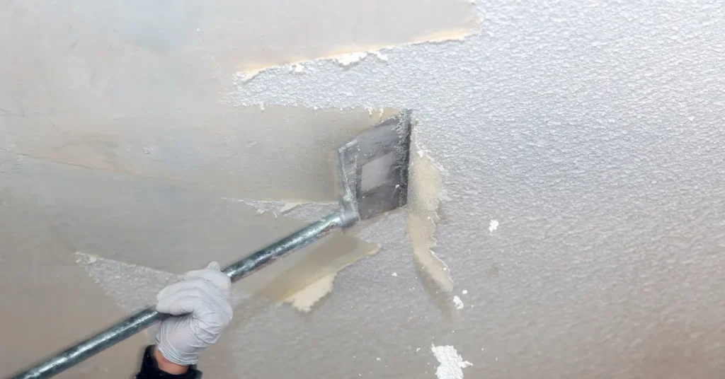 how to popcorn ceiling removal