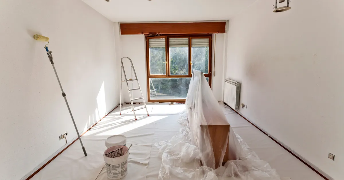 White paint living room